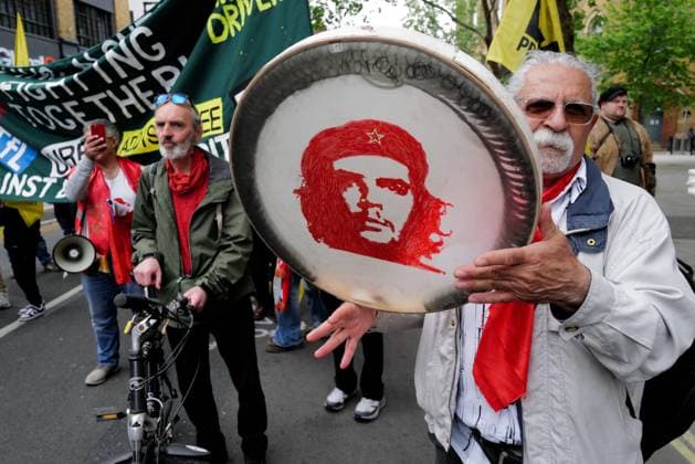 London Hosts Annual May Day March and Rally People gather in London for the annual May Day March and Rally on the Early May bank holiday, Monday, 4 May 2026. London England United Kingdom Copyright: xJoaoxDanielxPereirax