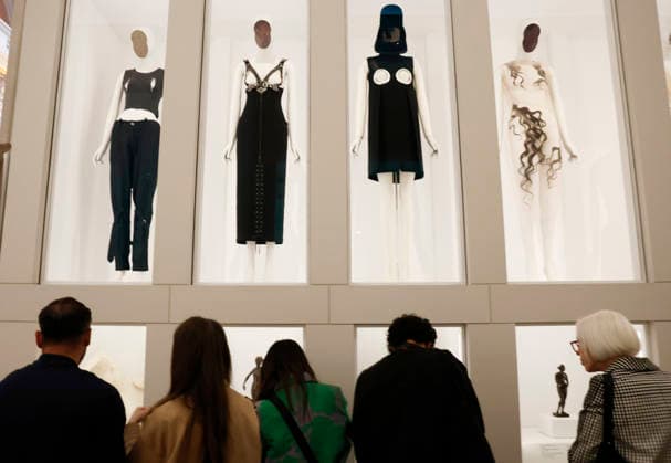 Fashion creations are on display at the press preview for the 2026 Met Gala celebrating Costume Art at The Metropolitan Museum of Art on Monday, May 4, 2026 in New York City. Costume Art was curated by Andrew Bolton, Curator in Charge, and The Costume Institute s first exhibition in The Met s new, nearly 12,000-square-foot galleries adjacent to the Great Hall which displays The Costume Institute s annual spring exhibition.  NYP202605043012 JOHNxANGELILLO