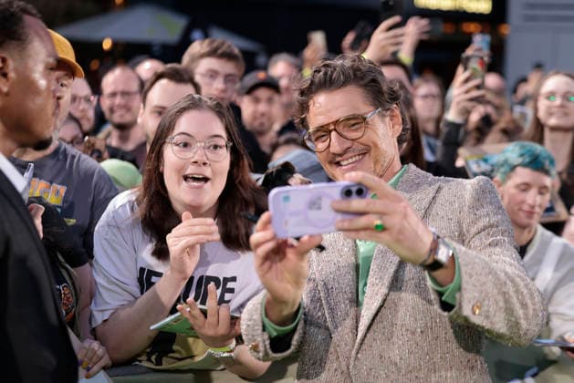 Pedro Pascal at the Star Wars: The Mandalorian and Grogu photocall during the film premiere & fan event at Uber Platz in the Uber Eats Music Hall on May 4, 2026 in Berlin Star Wars: The Mandalorian and Grogu Filmpremiere & Fan Event in Berlin