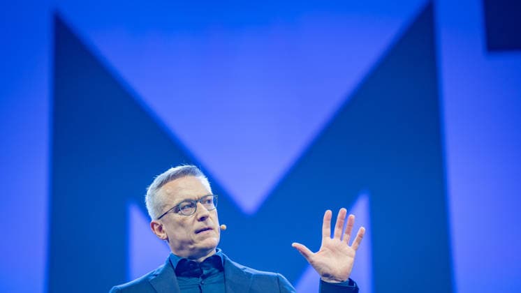 Karsten Wildberger, Bundesminister für Digitalisierung und Staatsmodernisierung. tritt als erster Redner des Tages auf der Conference Stage auf;OMR26 Festival in Hamburg, Hamburg Hamburg Deutschland Messe