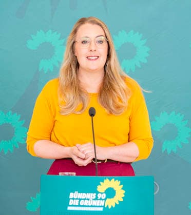 Katharina Dröge EUR, Deutschland, Berlin, 05.05.2026: Pressestatement von Katharina Dröge Vorsitzende der Bundestagsfraktion B90 Die Grünen vor der Fraktionssitzung im Deutschen Bundestag.