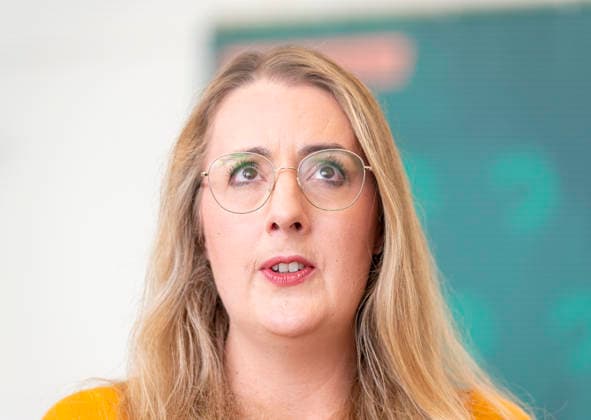 Katharina Dröge EUR, Deutschland, Berlin, 05.05.2026: Pressestatement von Katharina Dröge Vorsitzende der Bundestagsfraktion B90 Die Grünen vor der Fraktionssitzung im Deutschen Bundestag.