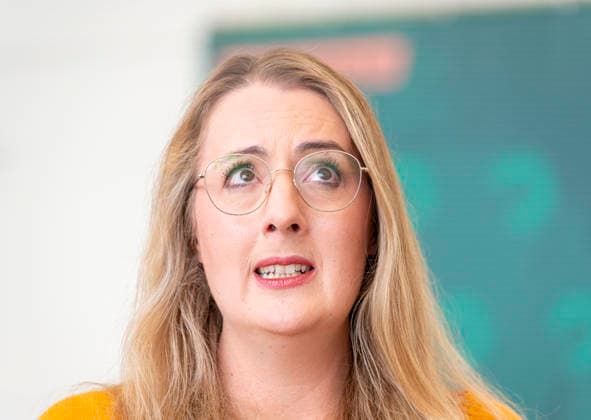 Katharina Dröge EUR, Deutschland, Berlin, 05.05.2026: Pressestatement von Katharina Dröge Vorsitzende der Bundestagsfraktion B90 Die Grünen vor der Fraktionssitzung im Deutschen Bundestag.