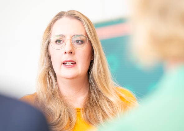 Katharina Dröge EUR, Deutschland, Berlin, 05.05.2026: Pressestatement von Katharina Dröge Vorsitzende der Bundestagsfraktion B90 Die Grünen vor der Fraktionssitzung im Deutschen Bundestag.