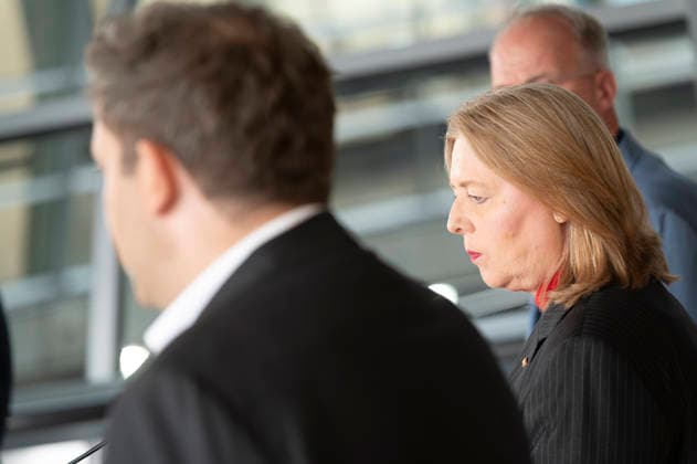 Matthias Miersch + Bärbel Bas + Lars Klingbeil EUR, Deutschland, Berlin: 05.05.2026: Pressestatement vor der Fraktionssitzung mit dem Fraktionsvorsitzenden Matthias Miersch (SPD), Lars Klingbeil (SPD), Bundesminister der Finanzen, Vizekanzler und Bärbel Bas (SPD), Bundesministerin für Arbeit und Soziales.