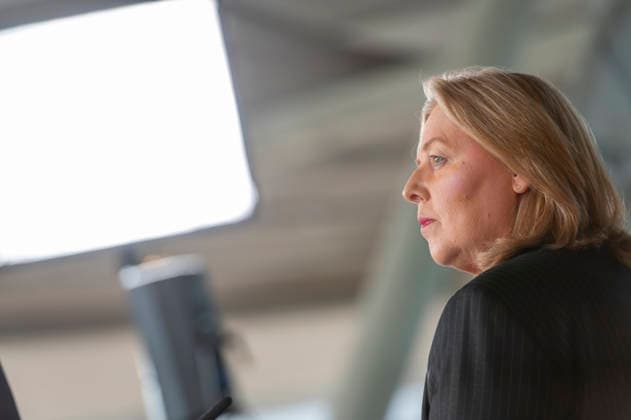 Bärbel Bas EUR, Deutschland, Berlin: 05.05.2026: Pressestatement vor der Fraktionssitzung mit Bärbel Bas (SPD)