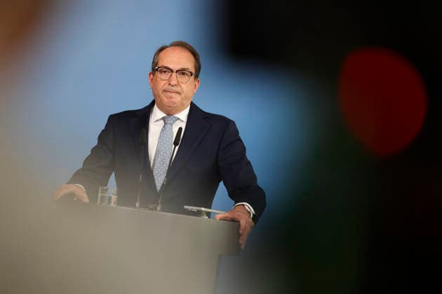 Bundesminister Alexander Dobrindt hat vor einem Jahr das Amt des Bundesinnenministers übernommen. Im Rahmen einer Pressekonferenz bilanziert er seine Amtszeit und gibt einen Ausblick auf anstehende Vorhaben. Bundesministerium des Innern in Berlin am 05.05.2026 in Berlin¨ Alexander Dobrindt zieht auf einer PK Bilanz seiner einjährigen Amtszeit