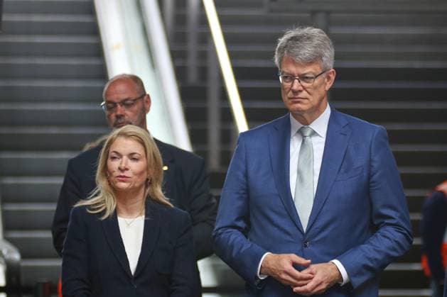 Berlin, Deutschland, 05.05.2026: Hauptbahnhof: Verkehrsministerium und Bahn stellen Respekt-Kampagne vor: Evelyn Palla und Bundesminister für Verkehr Patrick Schnieder (CDU) Copyright: xdtsxNachrichtenagenturx dts_117662