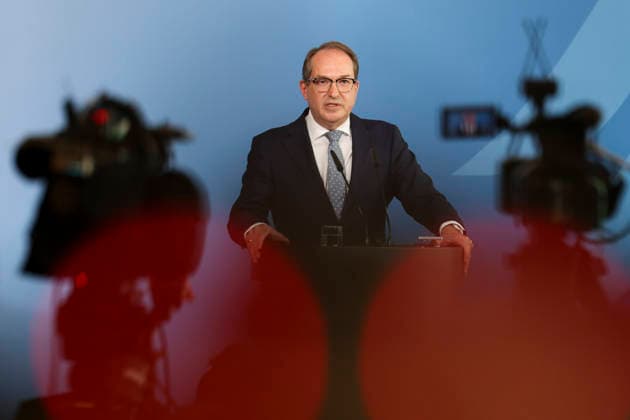 Bundesminister Alexander Dobrindt hat vor einem Jahr das Amt des Bundesinnenministers übernommen. Im Rahmen einer Pressekonferenz bilanziert er seine Amtszeit und gibt einen Ausblick auf anstehende Vorhaben. Bundesministerium des Innern in Berlin am 05.05.2026 in Berlin¨ Alexander Dobrindt zieht auf einer PK Bilanz seiner einjährigen Amtszeit