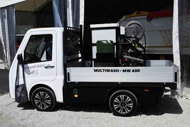 Die IFAT Munich 2026 ist die weltweit führende Fachmesse für Wasser-, Abwasser-, Abfall- und Rohstoffwirtschaft. Die Messe findet alle zwei Jahre auf dem Messegelände in München - Riem statt. Foto: eKo Full Electric Vehicle, Made in Italy