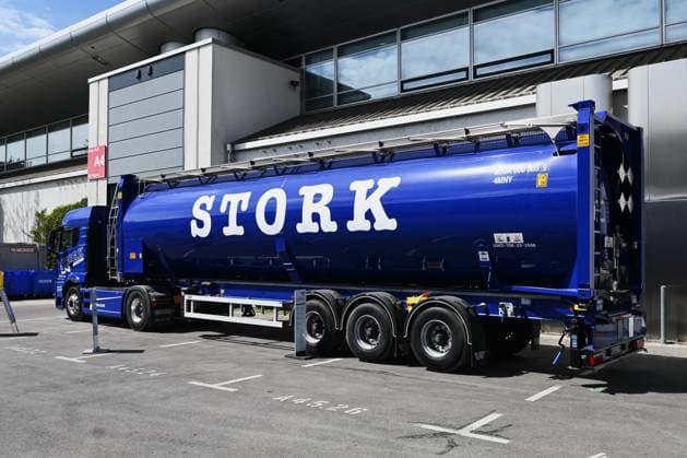Die IFAT Munich 2026 ist die weltweit führende Fachmesse für Wasser-, Abwasser-, Abfall- und Rohstoffwirtschaft. Die Messe findet alle zwei Jahre auf dem Messegelände in München - Riem statt. Foto: MAN LKW-Sattelzug der Stork Gruppe. Stork Umweltdienste GmbH