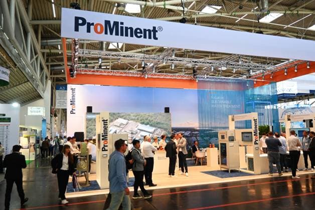 Die IFAT Munich 2026 ist die weltweit führende Fachmesse für Wasser-, Abwasser-, Abfall- und Rohstoffwirtschaft. Die Messe findet alle zwei Jahre auf dem Messegelände in München - Riem statt. Foto: Messestand ProMinent
