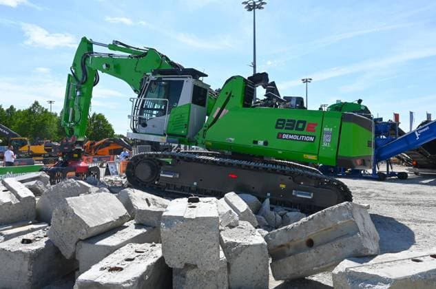Die IFAT Munich 2026 ist die weltweit führende Fachmesse für Wasser-, Abwasser-, Abfall- und Rohstoffwirtschaft. Die Messe findet alle zwei Jahre auf dem Messegelände in München - Riem statt. Foto: Der 830E der Sennebogen Maschinenfabrik GmbH