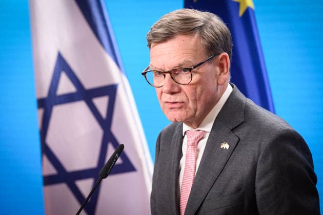 Berlin, Pressebegegnung Johann Wadephul und Gideon Sa™ar Pressekonferenz vom deutschen Außenminister Johann Wadephul (CDU) und der israelische Außenminister Gideon Sa™ar am 05.05.2026 im Auswärtigen Amt in Berlin. Berlin Auswärtiges Amt Berlin Deutschland