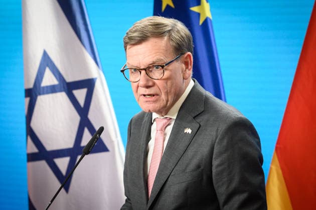 Berlin, Pressebegegnung Johann Wadephul und Gideon Sa™ar Pressekonferenz vom deutschen Außenminister Johann Wadephul (CDU) und der israelische Außenminister Gideon Sa™ar am 05.05.2026 im Auswärtigen Amt in Berlin. Berlin Auswärtiges Amt Berlin Deutschland