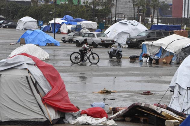 Rainfall worsens conditions for displaced families in Beirut BEIRUT, LEBANON - MAY 05: Displaced families shelter in makeshift tents as rainfall worsens living conditions in Beirut, capital of Lebanon, on May 05, 2026. Families whose homes were destroyed by Israeli attacks continue to face harsh conditions as rain floods temporary shelters and disrupts daily life. Houssam Shbaro Anadolu Beirut Lebanon. Editorial use only. Please get in touch for any other usage.  Copyright: x2026xAnadoluxHoussamxShbarox