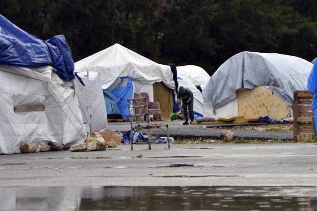 Rainfall worsens conditions for displaced families in Beirut BEIRUT, LEBANON - MAY 05: Displaced families shelter in makeshift tents as rainfall worsens living conditions in Beirut, capital of Lebanon, on May 05, 2026. Families whose homes were destroyed by Israeli attacks continue to face harsh conditions as rain floods temporary shelters and disrupts daily life. Houssam Shbaro Anadolu Beirut Lebanon. Editorial use only. Please get in touch for any other usage.  Copyright: x2026xAnadoluxHoussamxShbarox