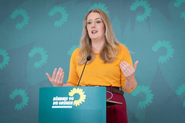 Pressestatement, Bündnis 90 Die Grünen, Katharina Dröge Pressestatement, Reichstagsgebäude, Bundestagsfraktion, Bündnis 90 Die Grünen, Vorsitzende, Katharina Dröge Berlin Berlin GER