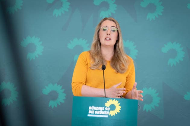 Pressestatement, Bündnis 90 Die Grünen, Katharina Dröge Pressestatement, Reichstagsgebäude, Bundestagsfraktion, Bündnis 90 Die Grünen, Vorsitzende, Katharina Dröge Berlin Berlin GER