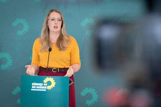 Pressestatement, Bündnis 90 Die Grünen, Katharina Dröge Pressestatement, Reichstagsgebäude, Bundestagsfraktion, Bündnis 90 Die Grünen, Vorsitzende, Katharina Dröge Berlin Berlin GER