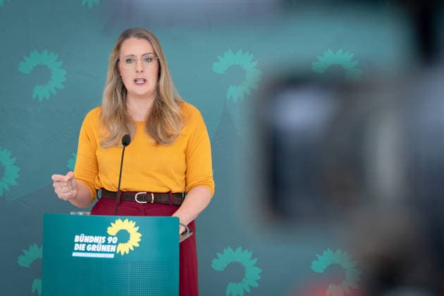 Pressestatement, Bündnis 90 Die Grünen, Katharina Dröge Pressestatement, Reichstagsgebäude, Bundestagsfraktion, Bündnis 90 Die Grünen, Vorsitzende, Katharina Dröge Berlin Berlin GER