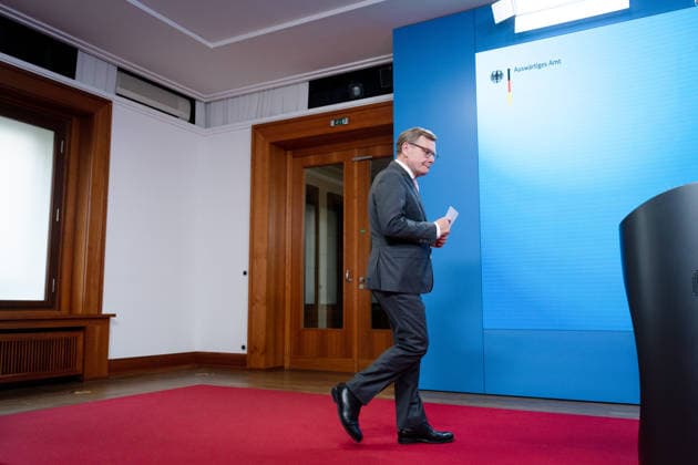 Außenminister Johann Wadephul Auswärtiges Amt, Berlin, Pressebegegnung, Außenminister Johann Wadephul Berlin Berlin GER