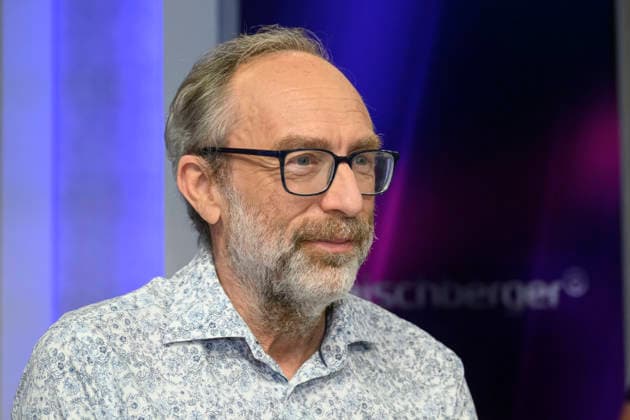 v.l.: Jimmy Wales (Wikipedia-Gründer), GER, Berlin, Studio, zu Gast bei Maischberger, politische Talkshow, TV, Format, mit Moderatorin Sandra Maischberger, Das Erste, aus Adlershof Am Studio 20, 05. Mai 2026, Copyright: HMBxMedia UwexKoch