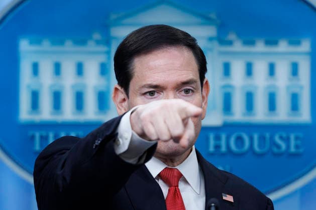 U.S. Secretary of State Marco Rubio takes questions during a White House Press Briefing inside the James S. Brady Briefing Room at The White House in Washington, DC on Tuesday, May 5, 2026.  WASP20260505123 TomxBrenner