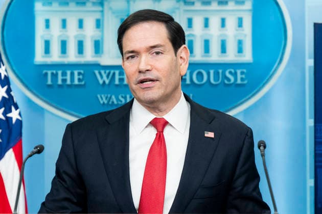 May 5, 2026, Washington, District Of Columbia, USA: U.S. Secretary of State MARCO RUBIO speaking at a press briefing in the White House Press Briefing Room in Washington, DC. Washington USA - ZUMAb161 20260505_aap_b161_006 Copyright: xMichaelxBrochsteinx