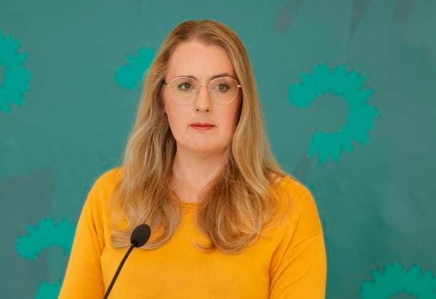Deutschland, Berlin, Reichstag, Bundestagsfraktion Bündnis 90 Die Grünen, Fraktionssitzung und Statement mit Katharina Dröge