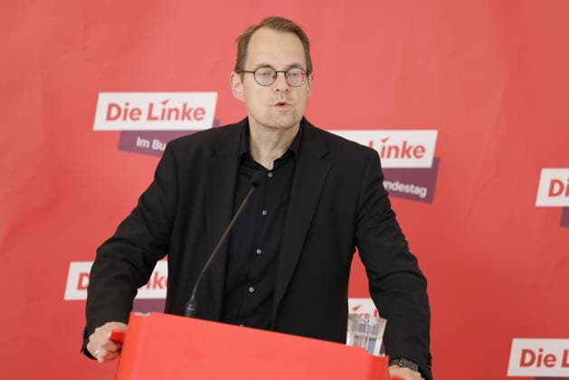 Deutschland, Berlin, Reichstag, Fraktion Die Linke im Bundestag, Pressekonferenz mit Sören Pellmann