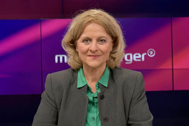 Kristina Dunz in der ARD-Talkshow maischberger im Studio Berlin Adlershof. Berlin, 05.05.2026