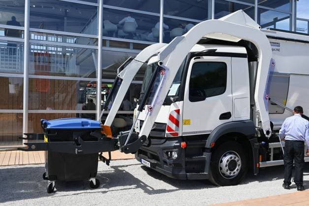Die IFAT Munich 2026 ist die weltweit führende Fachmesse für Wasser-, Abwasser-, Abfall- und Rohstoffwirtschaft. Die Messe findet alle zwei Jahre auf dem Messegelände in München - Riem statt. Foto: Müll-LKW, Terberg HS GmbH
