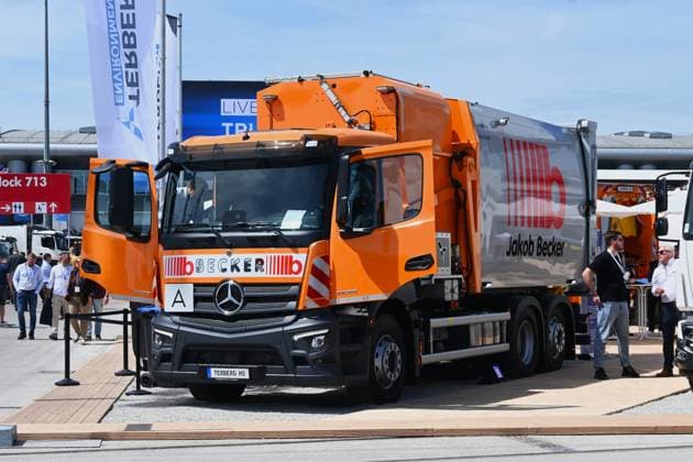 Die IFAT Munich 2026 ist die weltweit führende Fachmesse für Wasser-, Abwasser-, Abfall- und Rohstoffwirtschaft. Die Messe findet alle zwei Jahre auf dem Messegelände in München - Riem statt. Foto: Jakob Becker Müll-LKW, Terberg HS GmbH