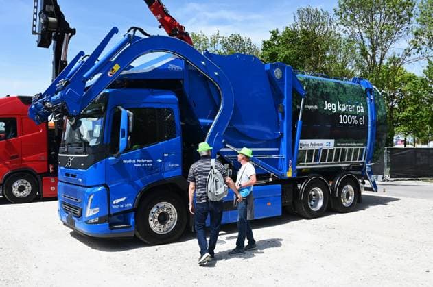 Die IFAT Munich 2026 ist die weltweit führende Fachmesse für Wasser-, Abwasser-, Abfall- und Rohstoffwirtschaft. Die Messe findet alle zwei Jahre auf dem Messegelände in München - Riem statt. Foto: Volvo Electric Müll-LKW mit NTM-Aufbau, Marius Pedersen