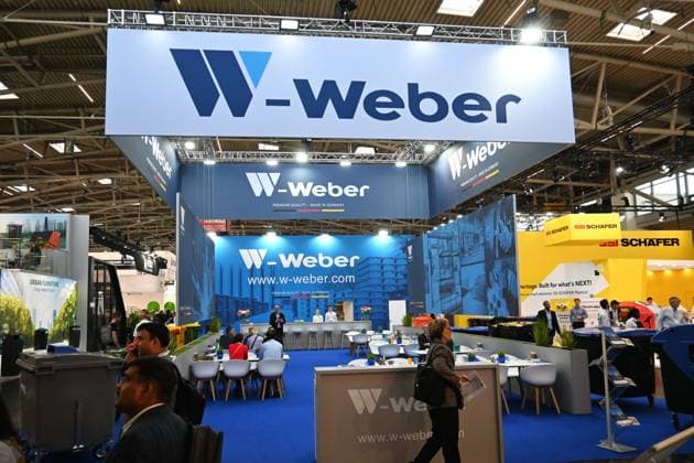 Die IFAT Munich 2026 ist die weltweit führende Fachmesse für Wasser-, Abwasser-, Abfall- und Rohstoffwirtschaft. Die Messe findet alle zwei Jahre auf dem Messegelände in München - Riem statt. Foto: Weber - Messestand