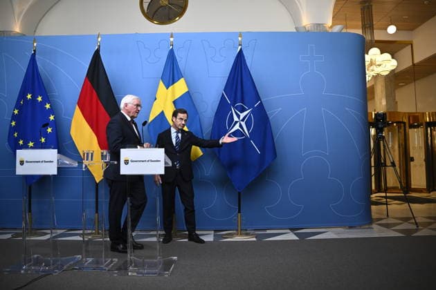 STOCKHOLM, SWEDEN 20260506 Prime Minister Ulf Kristersson M receives German Federal President Frank Walter Steinmeier for a bilateral meeting in Stockholm STOCKHOLM SWEDEN x10080x  Copyright: xFredrikxSandberg TTx STATSMINISTERN OCH TYSKLANDS PRESIDENT 8KjNfqOMjiU