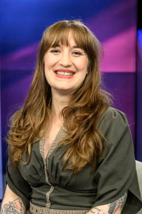 v.l.: Heidi Reichinnek, Die Linke (Fraktionsvorsitzende), GER, Berlin, Studio, zu Gast bei – Maischberger, politische Talkshow, TV, Format, mit Moderatorin – Sandra Maischberger, Das Erste, aus Adlershof – Am Studio 20, 06. Mai 2026, Copyright: HMBxMedia UwexKoch