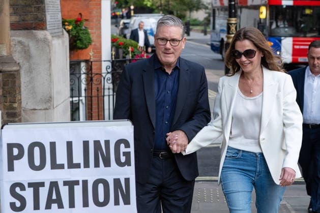 UK Prime Minister Starmer votes for UK local elections 2026 in London LONDON, UNITED KINGDOM - MAY 7: UK Prime Minister Keir Starmer and his wife Victoria Starmer arrive at a polling station in Westminster, to vote in the local elections in London, United Kingdom on May 7, 2026. Thomas Krych Anadolu London United Kingdom. Editorial use only. Please get in touch for any other usage.  Copyright: x2026xAnadoluxThomasxKrychx