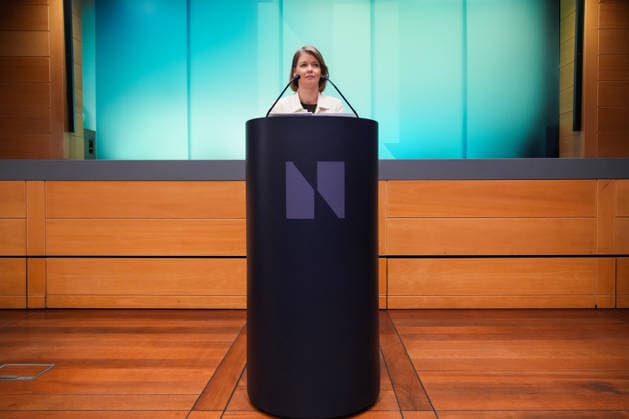Norges Bank offentliggjor rentebeslutning Oslo 20260507. Sentralbanksjef Ida Wolden Bache presenterer rentebeslutningen fra komiteen for pengepolitikk og finansiell stabilitet. Foto: Ole Berg-Rusten NTB Oslo Norge 4-BT-Rcjme8 EDITORIAL USE ONLY Ref:4-BT-Rcjme8.jpg Copyright: xOlexBerg-Rustenx xNTBx