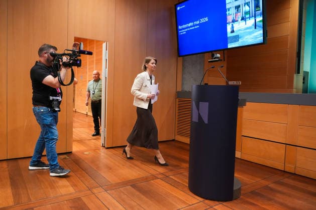 Norges Bank offentliggjor rentebeslutning Oslo 20260507. Sentralbanksjef Ida Wolden Bache presenterer rentebeslutningen fra komiteen for pengepolitikk og finansiell stabilitet. Foto: Ole Berg-Rusten NTB Oslo Norge qBsUlzMhMFg EDITORIAL USE ONLY Ref:qBsUlzMhMFg.jpg Copyright: xOlexBerg-Rustenx xNTBx