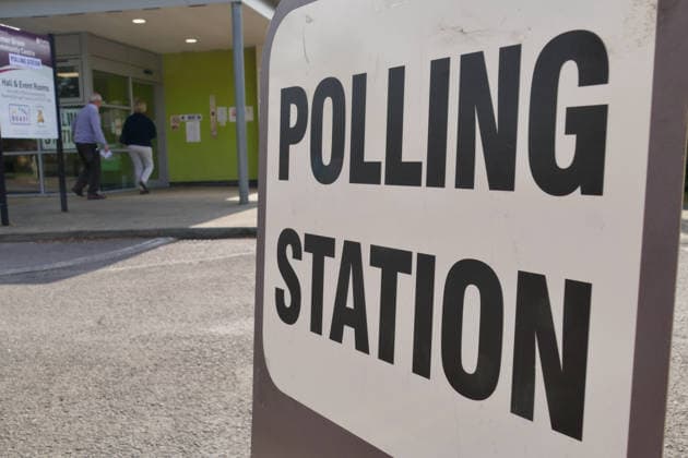 Local Elections The local polling station in Emmer Green on the morning of the local elections., Credit:Geoffrey Swaine Avalon UK, Reading, Emmer Green  Copyright: xGeoffreyxSwainex xAvalonx 1097066979