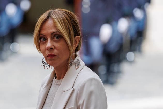 May 7, 2026, Rome, Italia, Italy: Prime Minister Giorgia Meloni during the meeting with the Prime Minister of the Libyan Government of National Unity at Palazzo Chigi, Rome, 07 05 2026 Rome Italy  - ZUMAa289 20260507_zia_a289_108 Copyright: xFrancescoxFotiax xAgfx