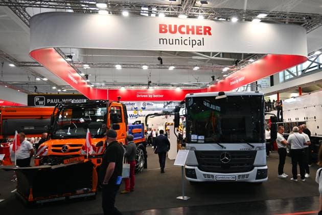 Die IFAT Munich 2026 ist die weltweit führende Fachmesse für Wasser-, Abwasser-, Abfall- und Rohstoffwirtschaft. Die Messe findet alle zwei Jahre auf dem Messegelände in München - Riem statt. Foto: Messestand Bucher municipal.
