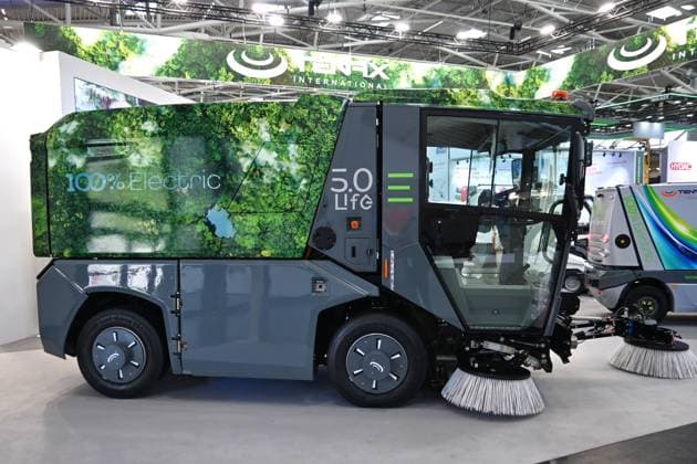 Die IFAT Munich 2026 ist die weltweit führende Fachmesse für Wasser-, Abwasser-, Abfall- und Rohstoffwirtschaft. Die Messe findet alle zwei Jahre auf dem Messegelände in München - Riem statt. Foto: Elektrische Tenax Kehrmaschine