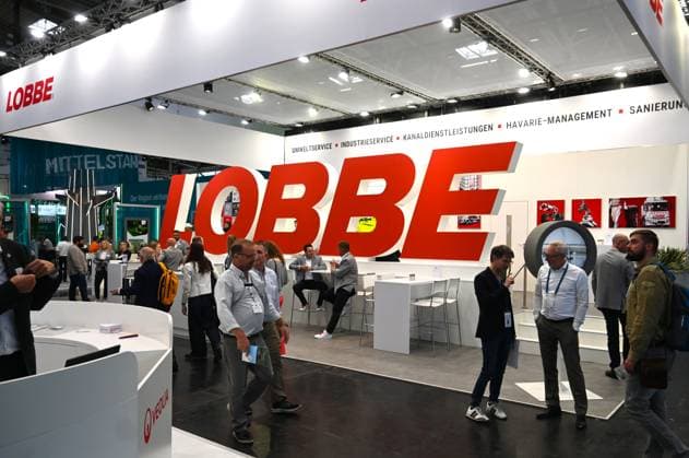 Die IFAT Munich 2026 ist die weltweit führende Fachmesse für Wasser-, Abwasser-, Abfall- und Rohstoffwirtschaft. Die Messe findet alle zwei Jahre auf dem Messegelände in München - Riem statt. Foto: Messestand der Lobbe Holding GmbH und Co.KG