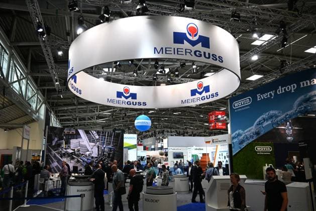 Die IFAT Munich 2026 ist die weltweit führende Fachmesse für Wasser-, Abwasser-, Abfall- und Rohstoffwirtschaft. Die Messe findet alle zwei Jahre auf dem Messegelände in München - Riem statt. Foto: Messestand MeierGuss bzw. Meier Guss