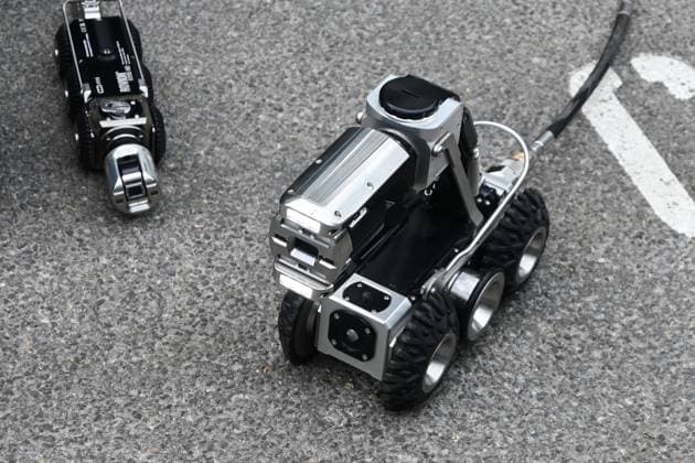 Die IFAT Munich 2026 ist die weltweit führende Fachmesse für Wasser-, Abwasser-, Abfall- und Rohstoffwirtschaft. Die Messe findet alle zwei Jahre auf dem Messegelände in München - Riem statt. Foto: Kamera-Roboter
