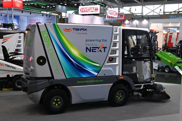 Die IFAT Munich 2026 ist die weltweit führende Fachmesse für Wasser-, Abwasser-, Abfall- und Rohstoffwirtschaft. Die Messe findet alle zwei Jahre auf dem Messegelände in München - Riem statt. Foto: Elektrische Tenax Kehrmaschine