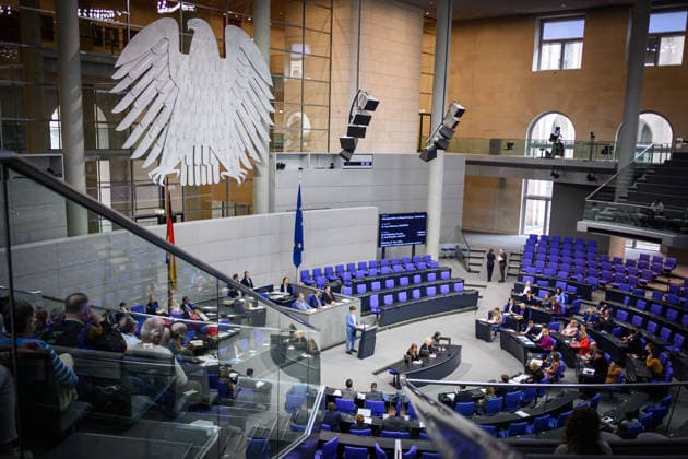 Berlin, Plenarsitzung im Bundestag Der Plenarsaal während der Sitzung des Deutschen Bundestags am 07.05.2026 in Berlin. Berlin Bundestag Berlin Deutschland